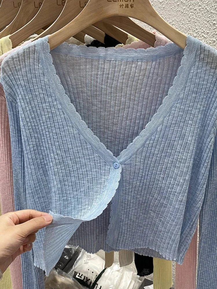 Women Ice Silk Sun Protection Cardigan