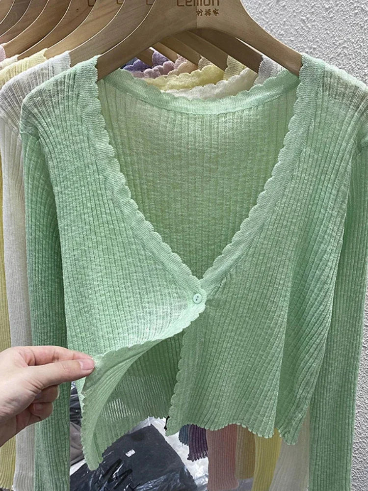 Women Ice Silk Sun Protection Cardigan