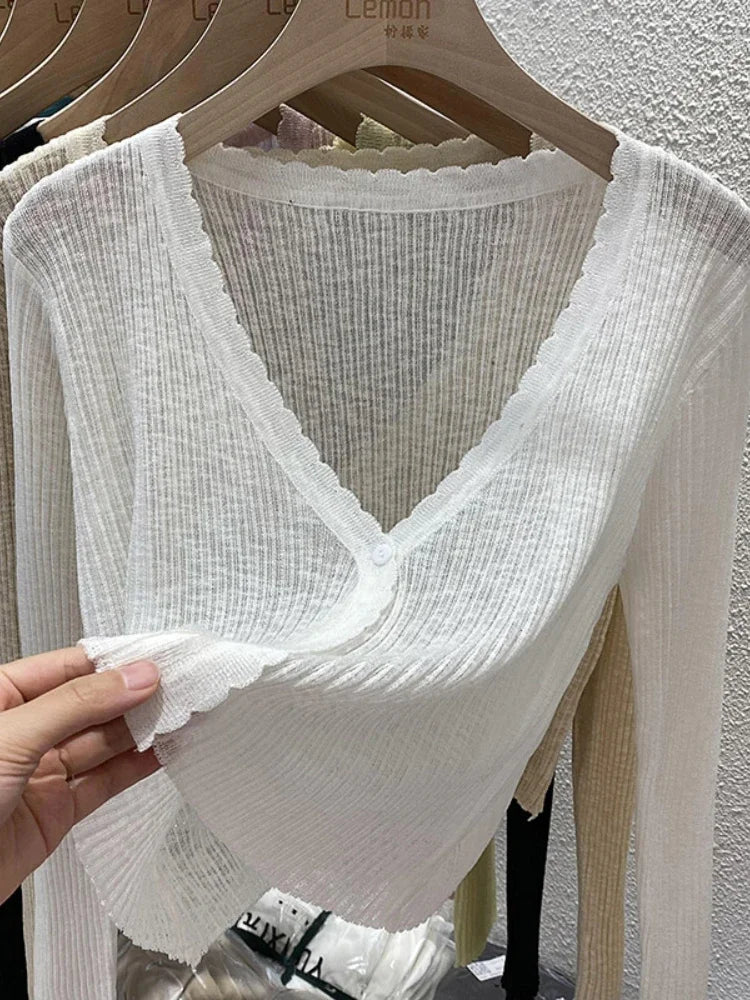 Women Ice Silk Sun Protection Cardigan